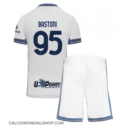 Maglie da calcio Inter Milan Alessandro Bastoni #95 Seconda Maglia Bambino 2024-25 Manica Corta (+ Pantaloni corti)